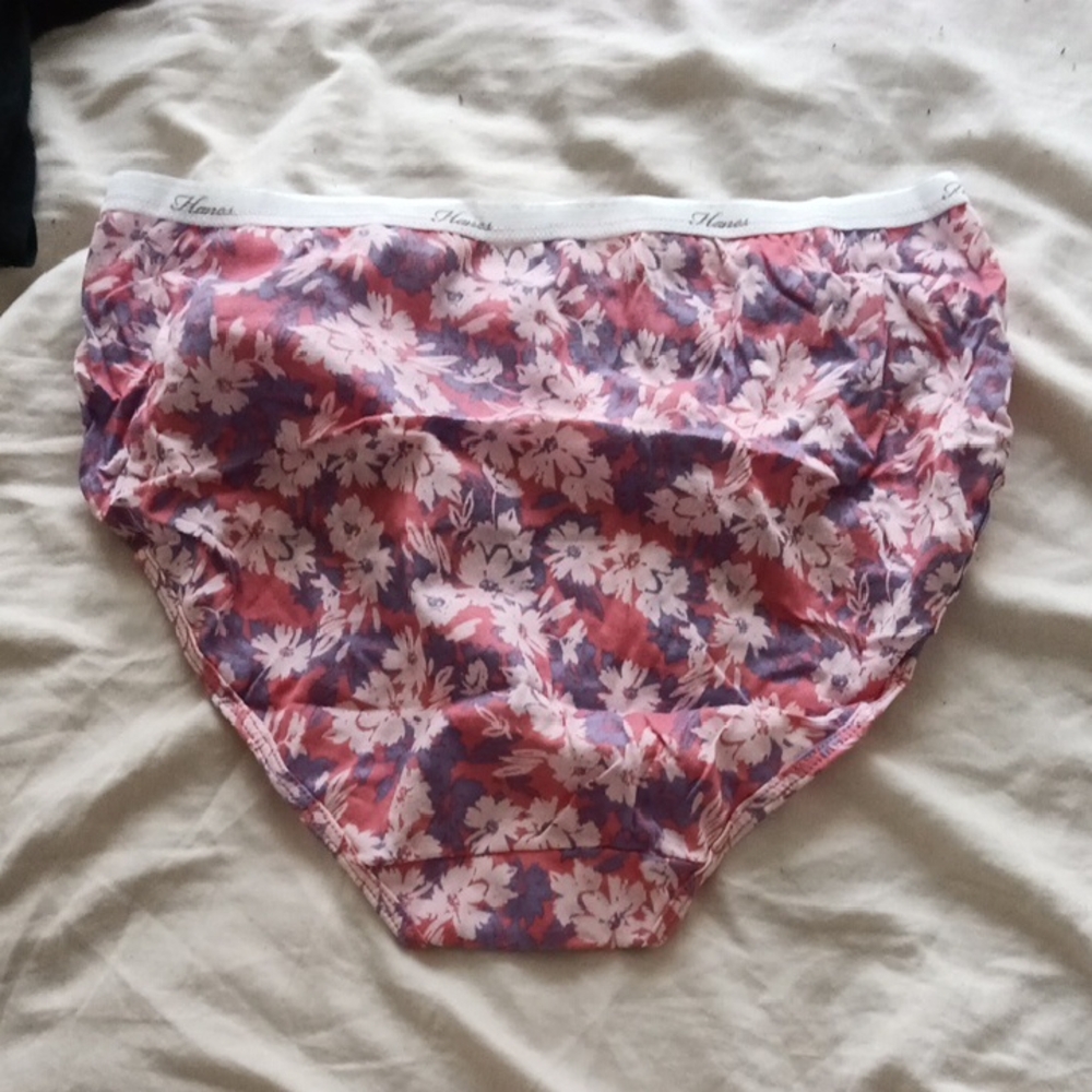 Hanes Floral Print Briefs - Pink and Purple